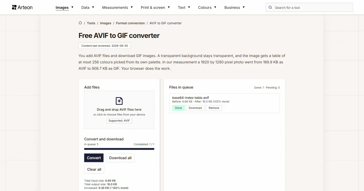 AVIF to GIF