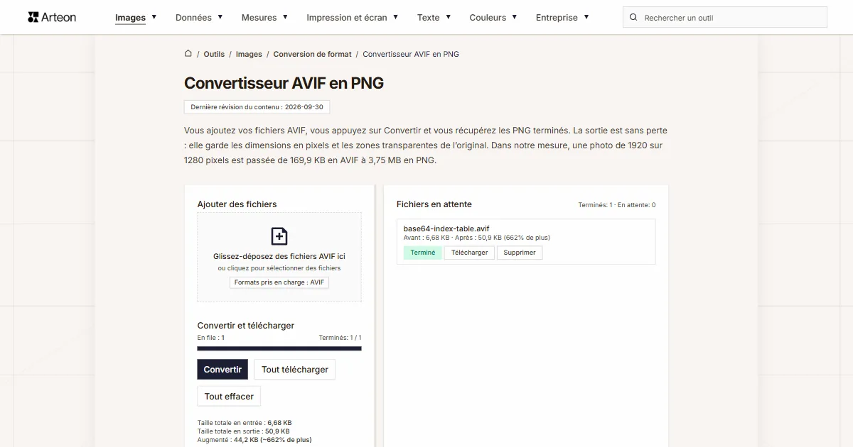 AVIF en PNG