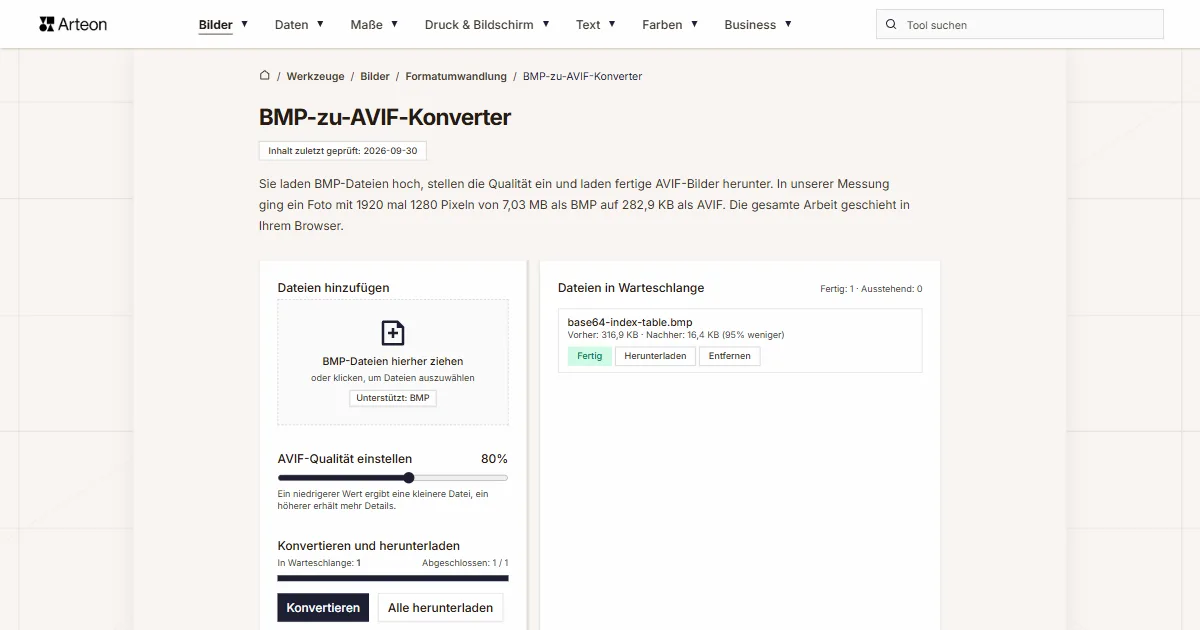 BMP zu AVIF