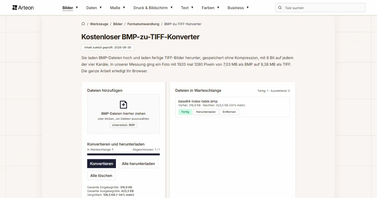 BMP zu TIFF