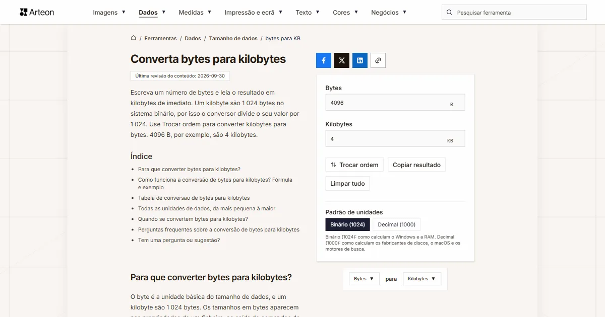 B para KB
