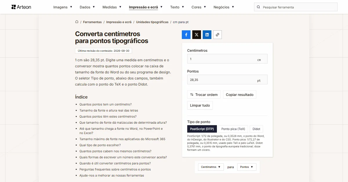 cm para pt