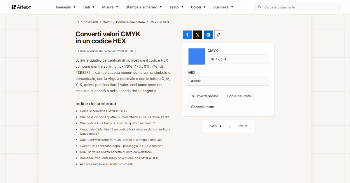 CMYK in HEX
