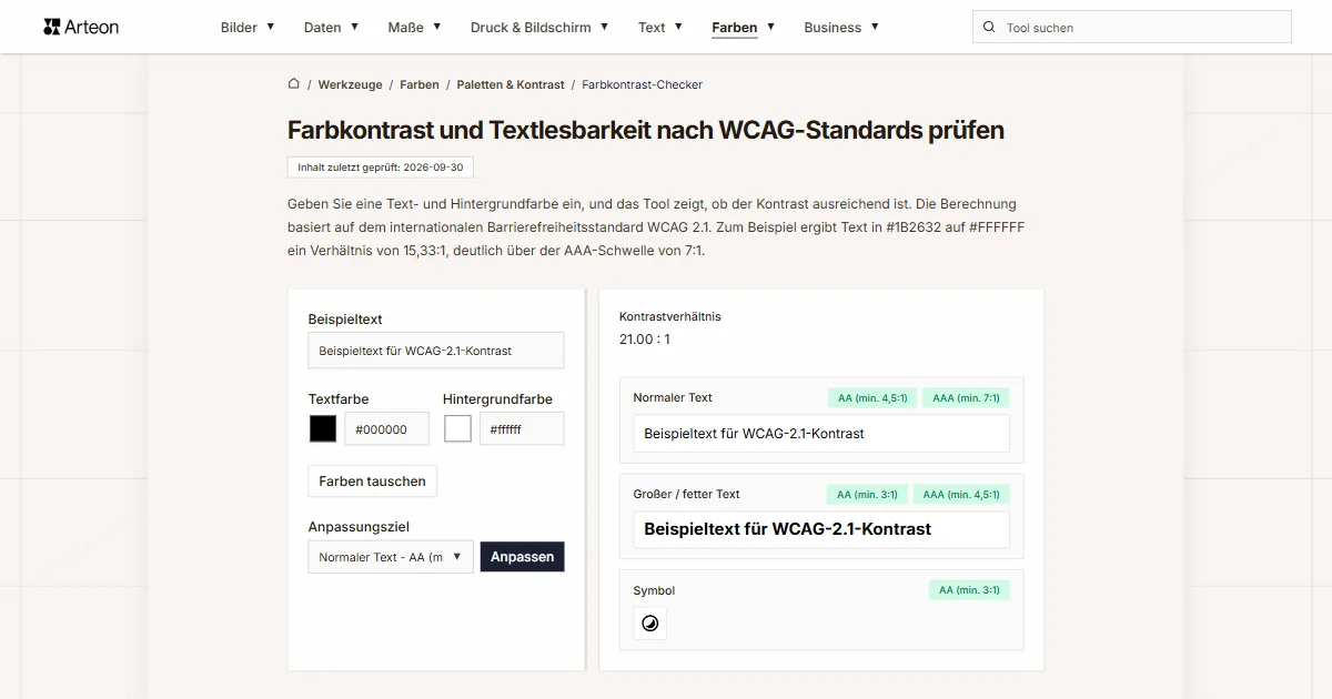 Farbkontrast-Checker