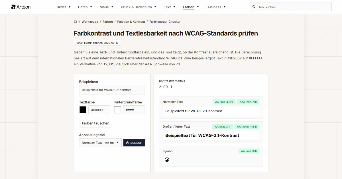 Farbkontrast-Checker