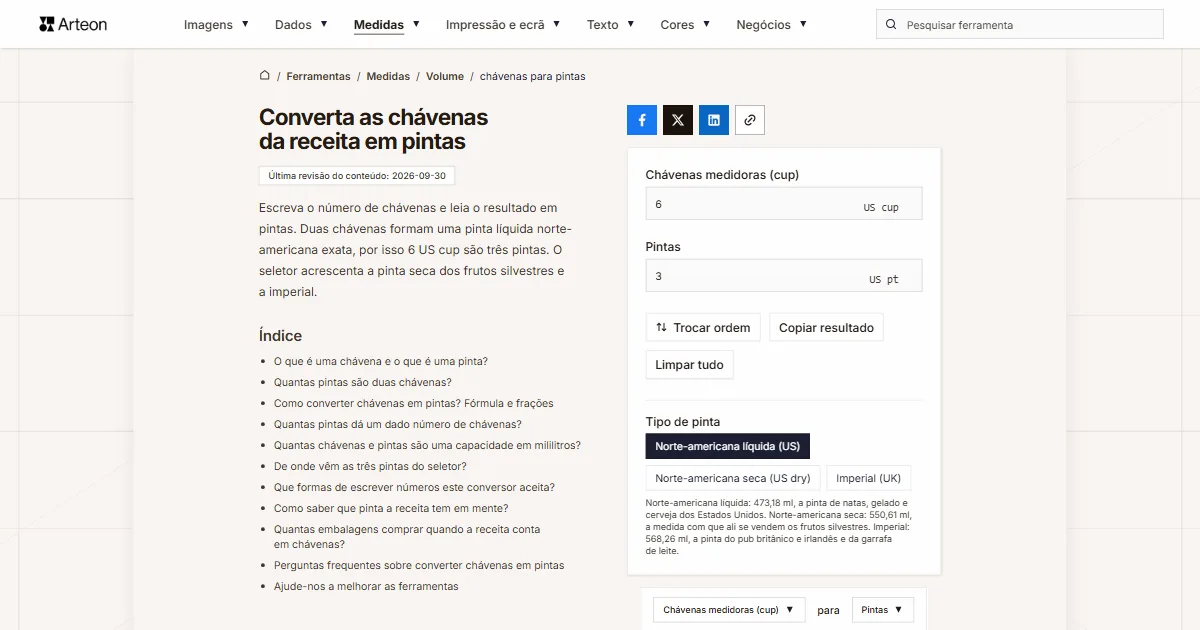 chávenas para pintas