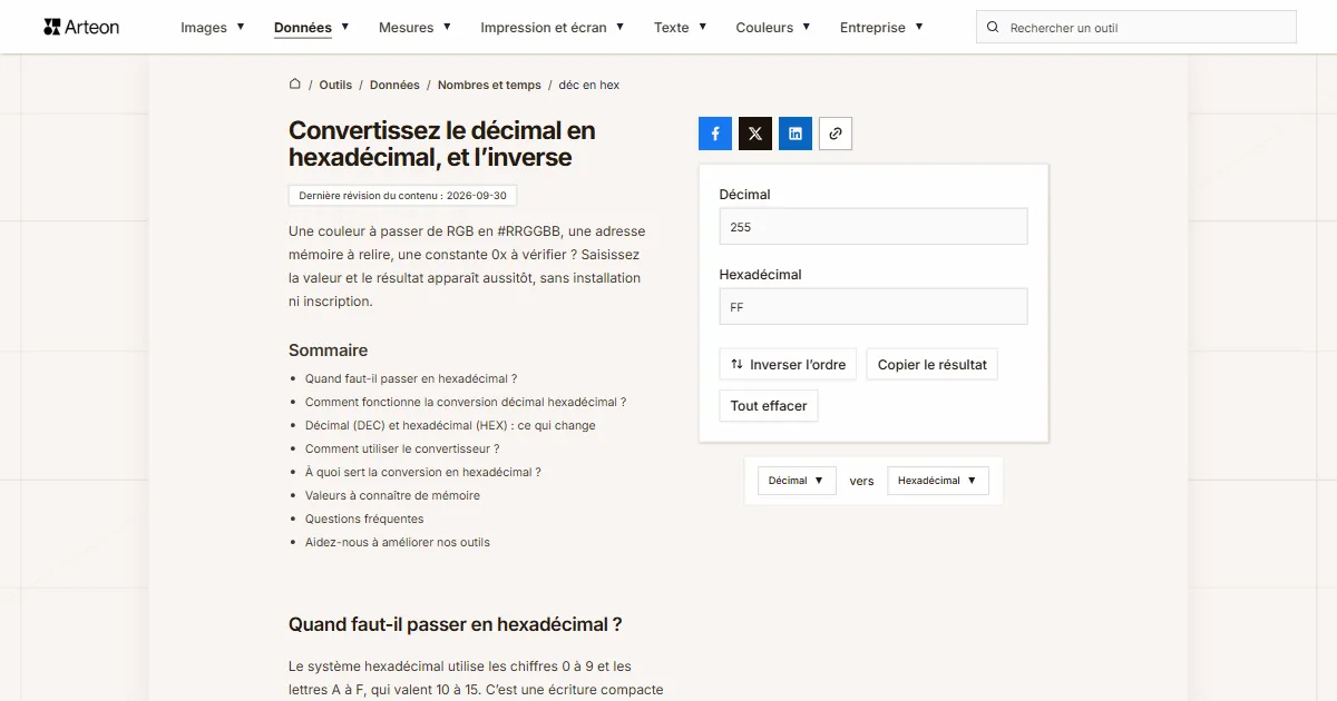 DÉC en HEX