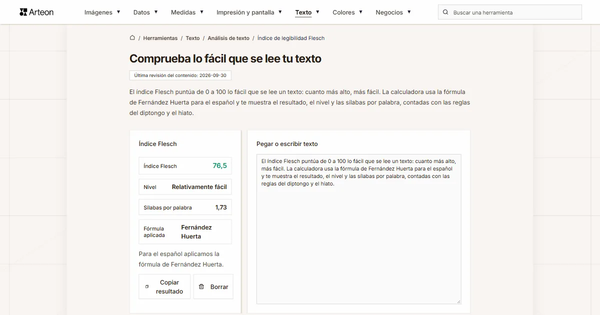 Índice de legibilidad Flesch
