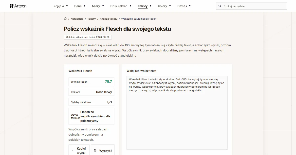 Wskaźnik czytelności Flesch