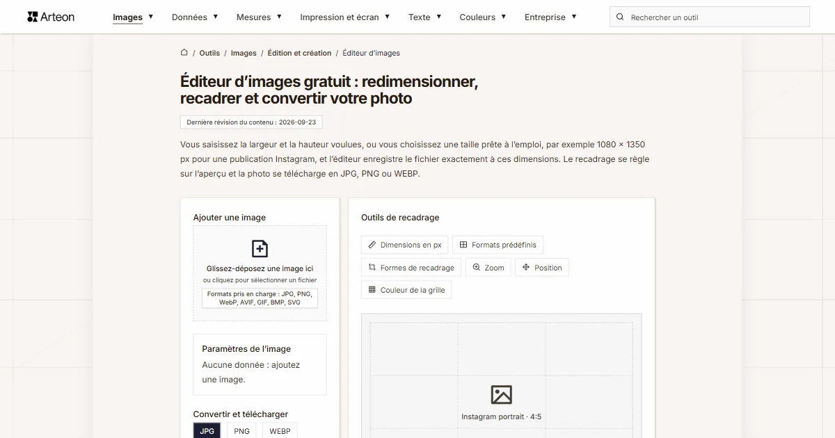 Éditeur d'images en ligne