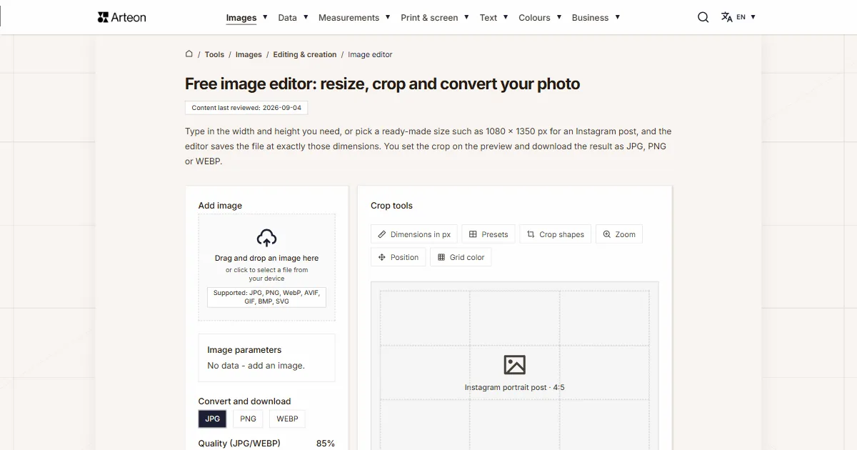 Online image editor