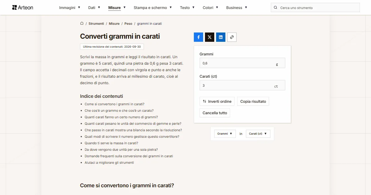 g in carati