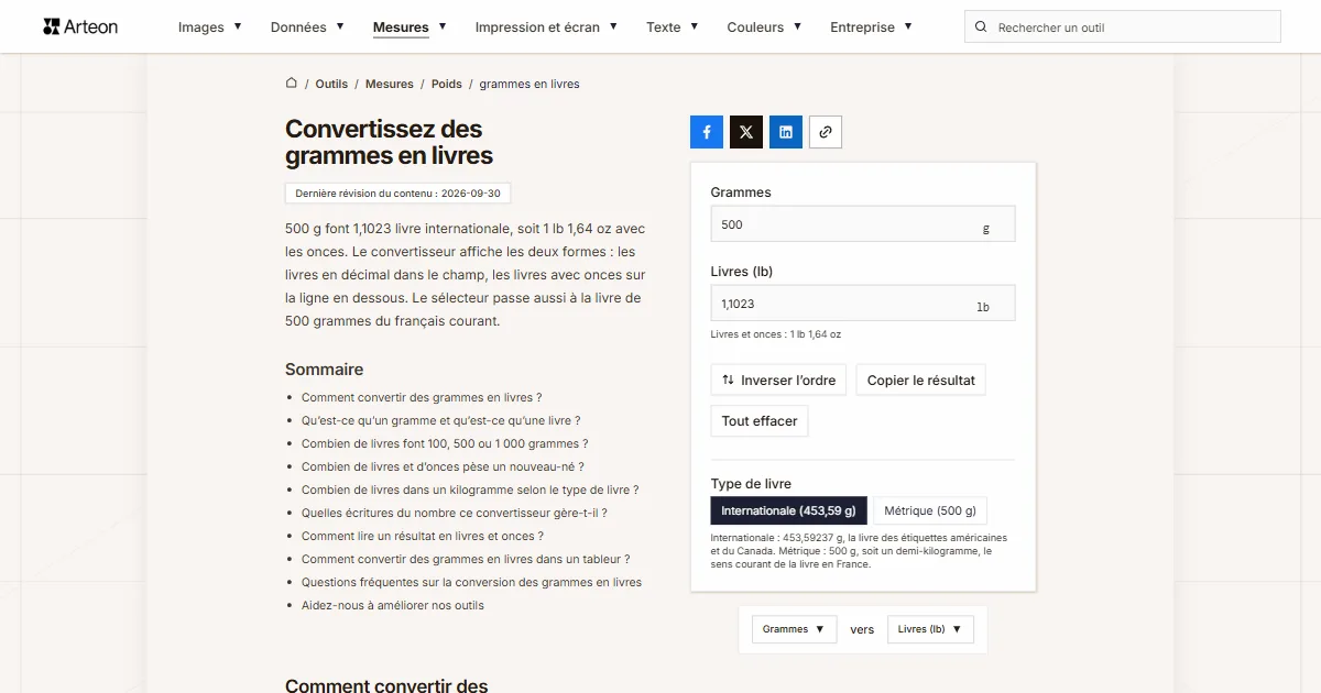 g en livres