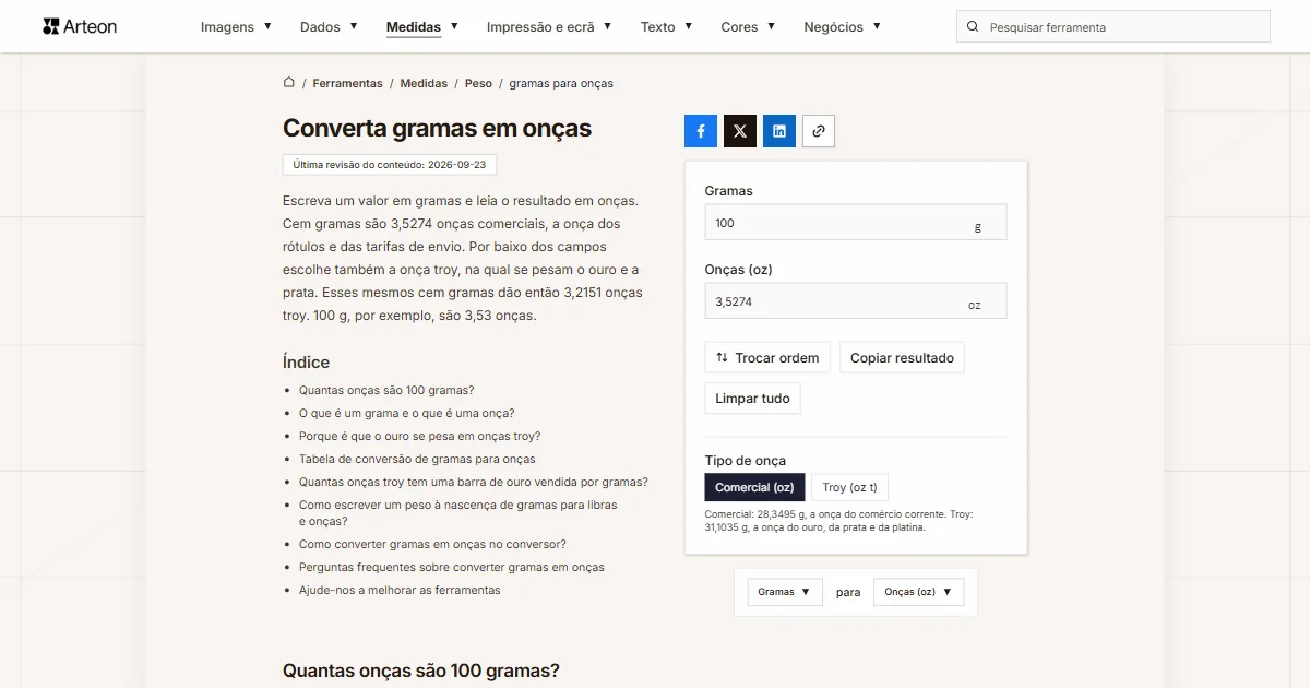 g para onças