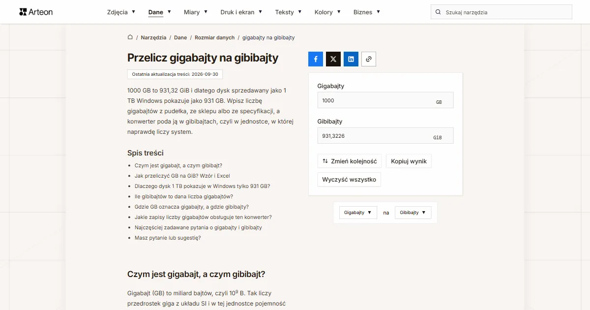 GB na GiB