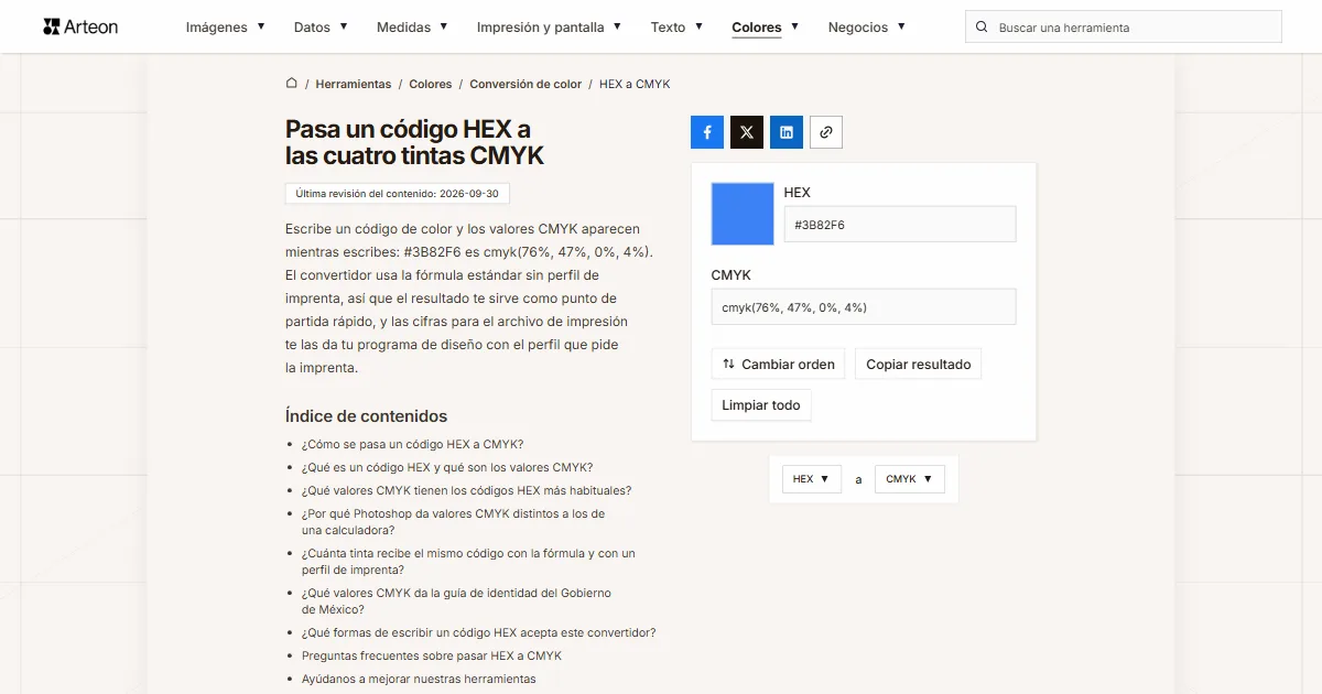HEX a CMYK