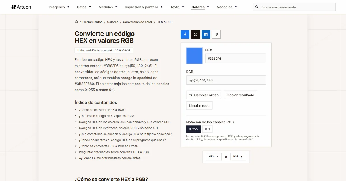 HEX a RGB