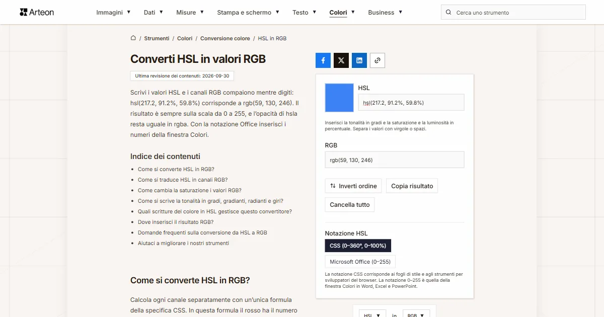 HSL in RGB