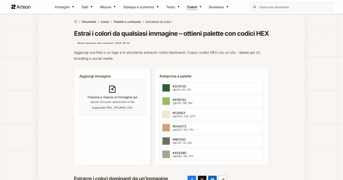 Estrattore di colori da immagine