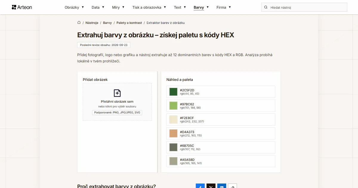 Extraktor barev z obrázku
