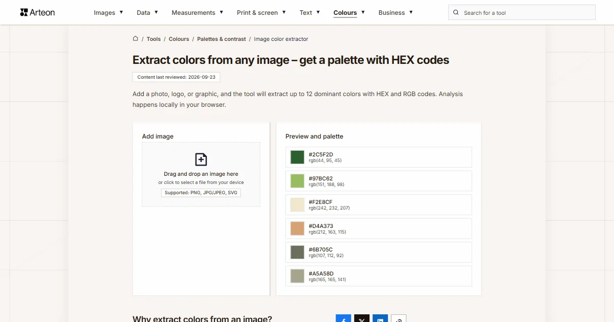 Image color extractor