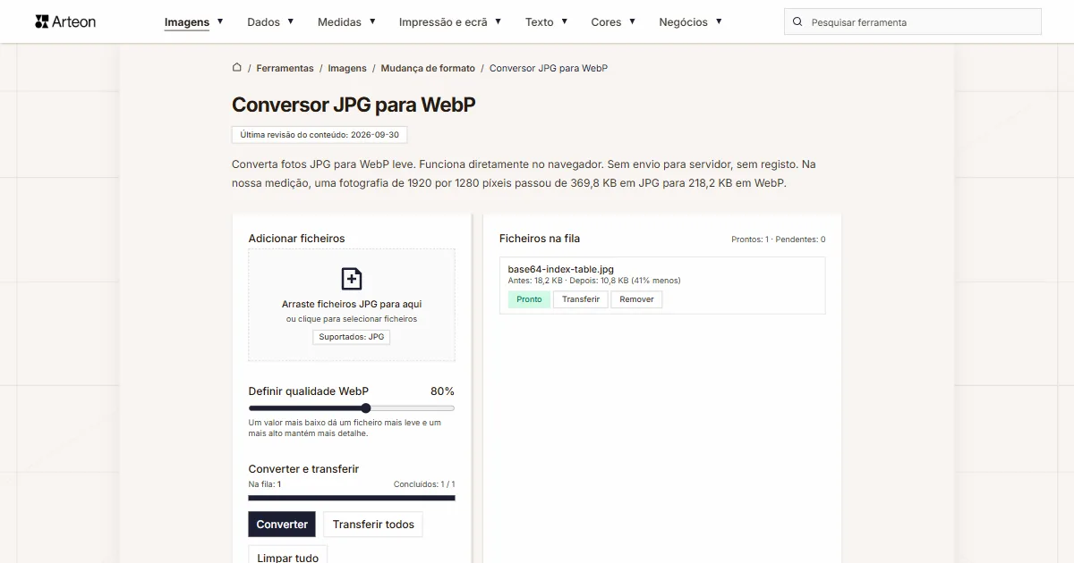 JPG para WebP