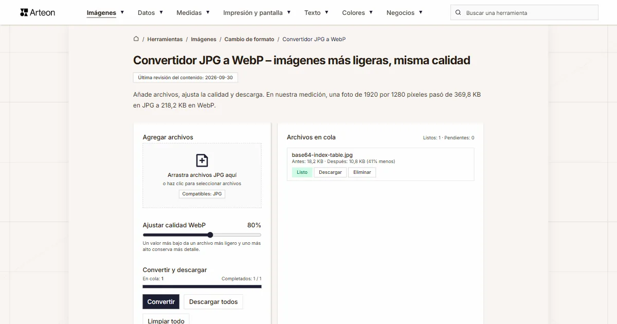 JPG a WebP