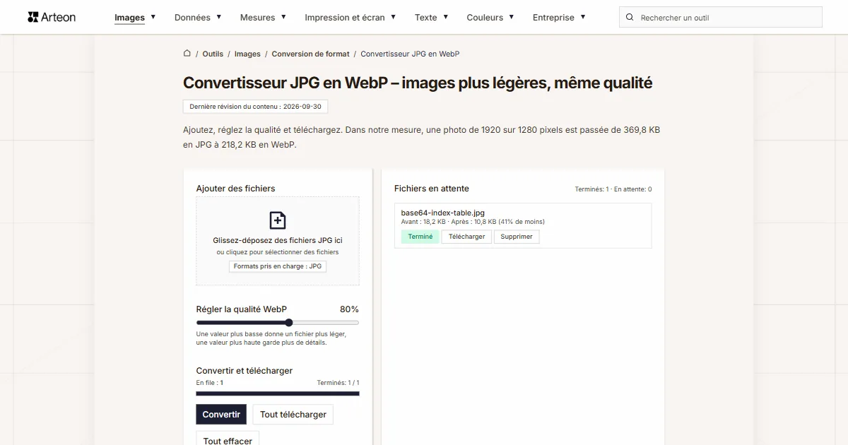 JPG en WebP