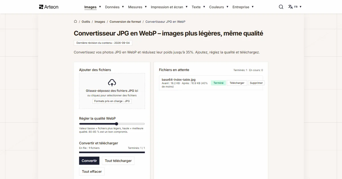 JPG en WebP