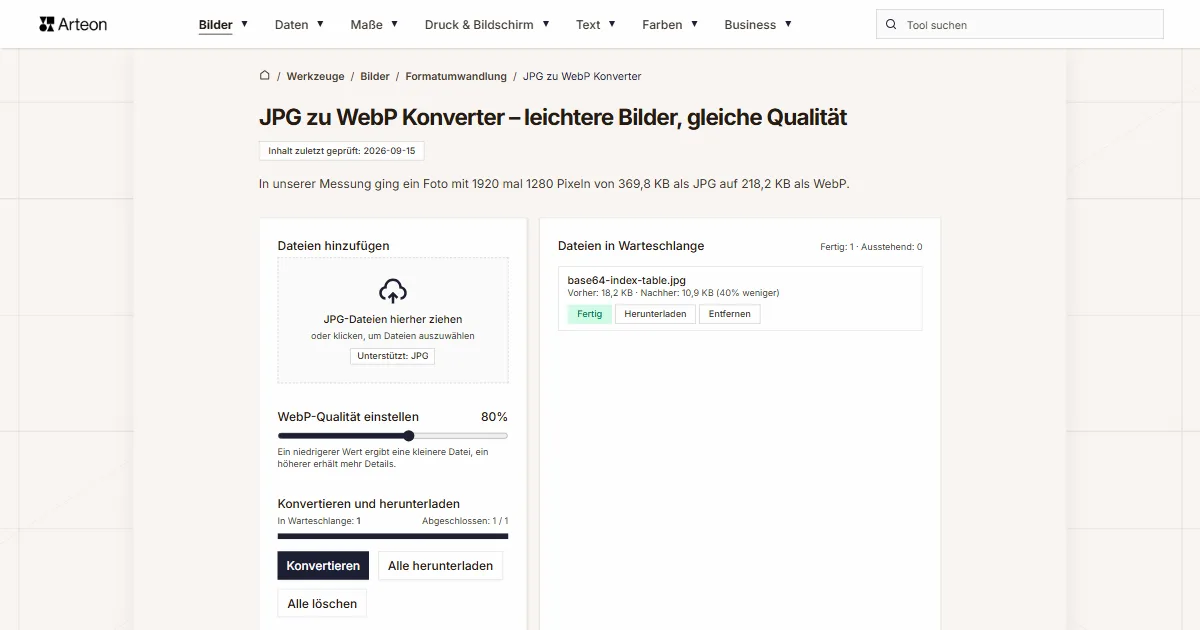 JPG zu WebP