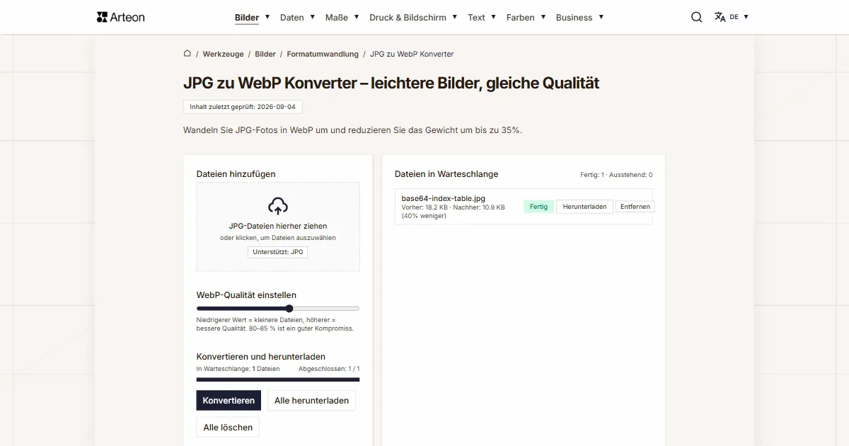 JPG zu WebP