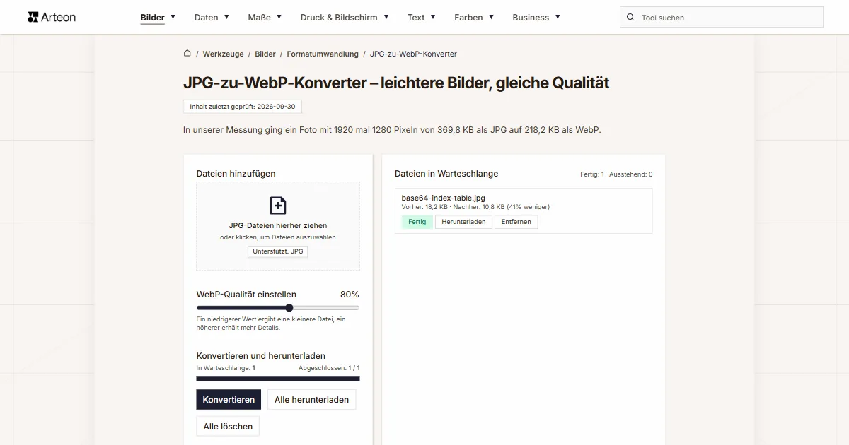 JPG zu WebP