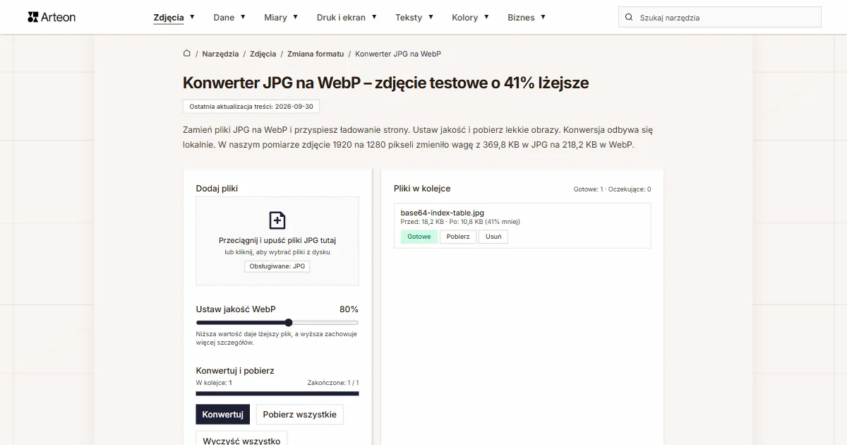 JPG na WebP