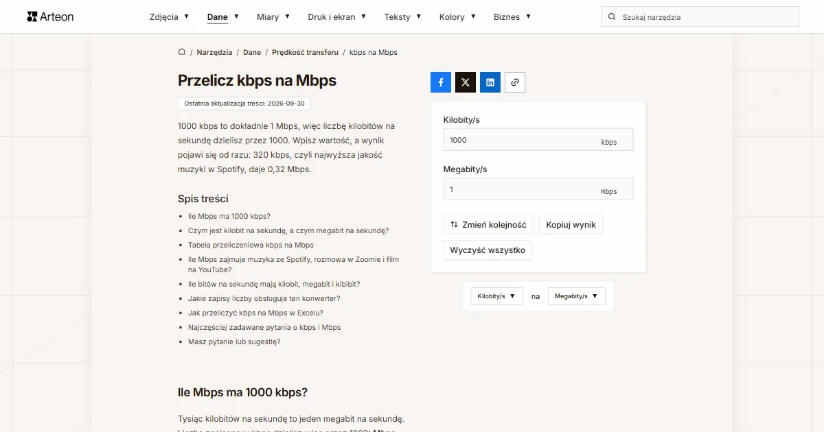 kbps na Mbps