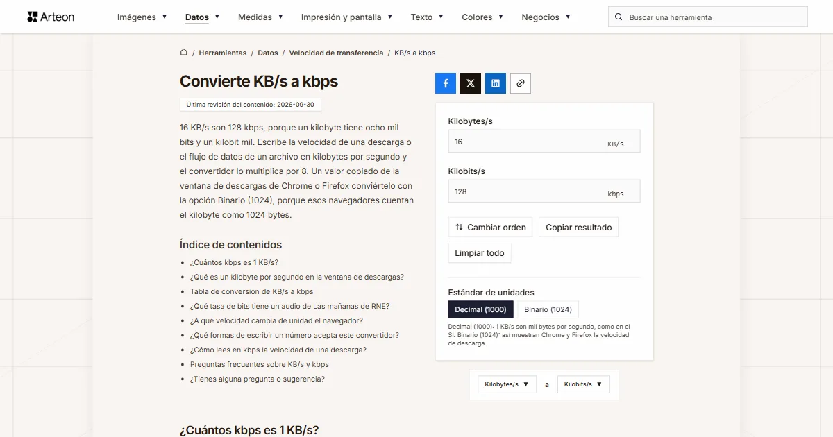 KB/s a kbps