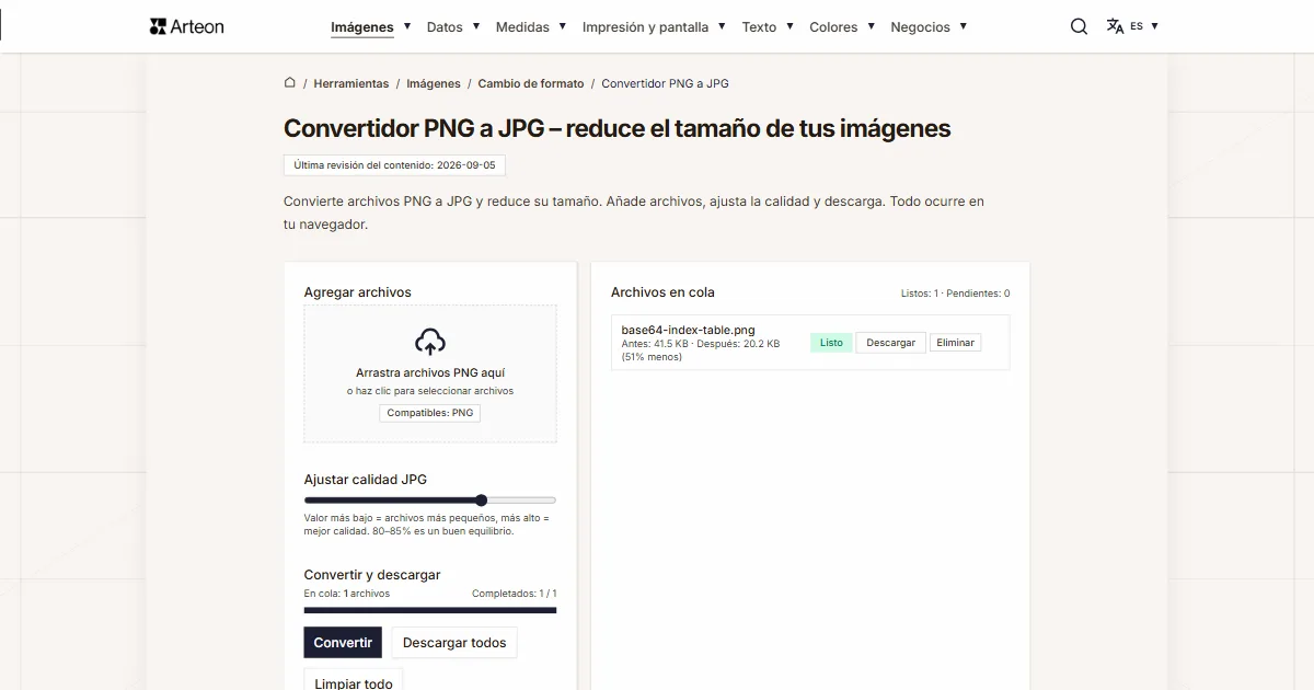PNG a JPG