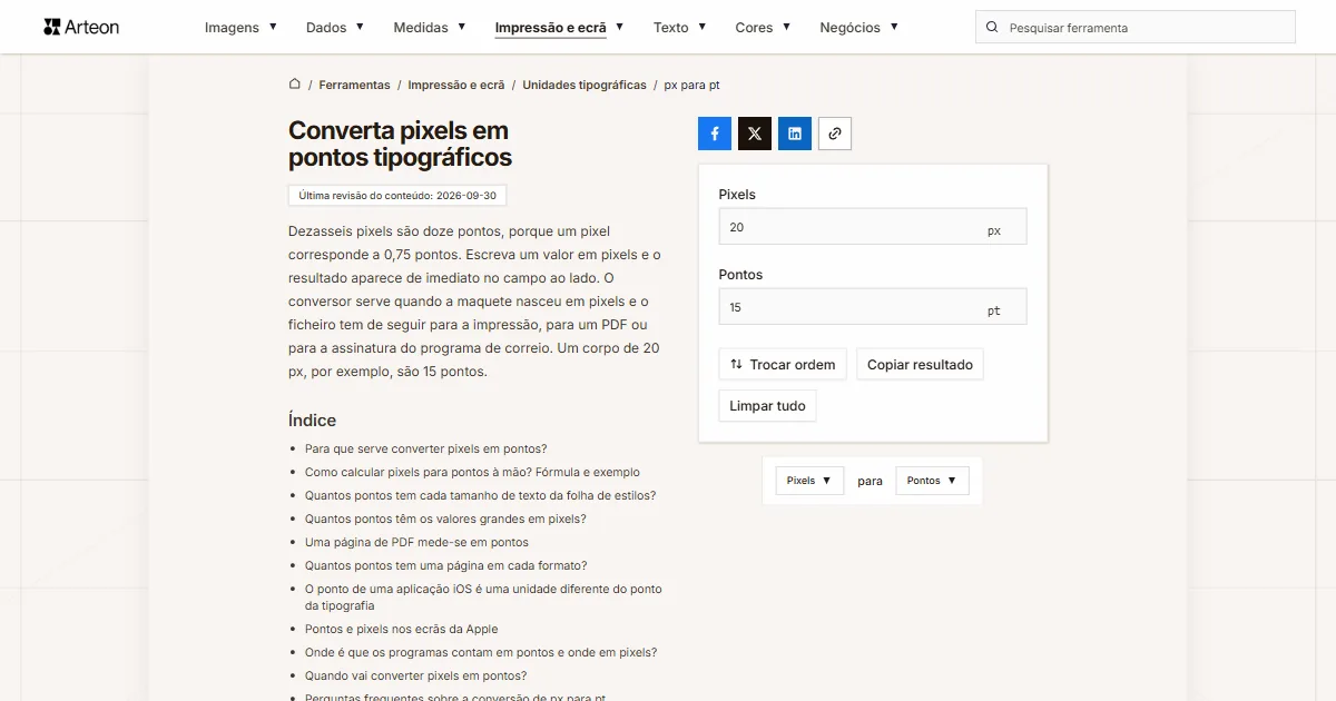 px para pt