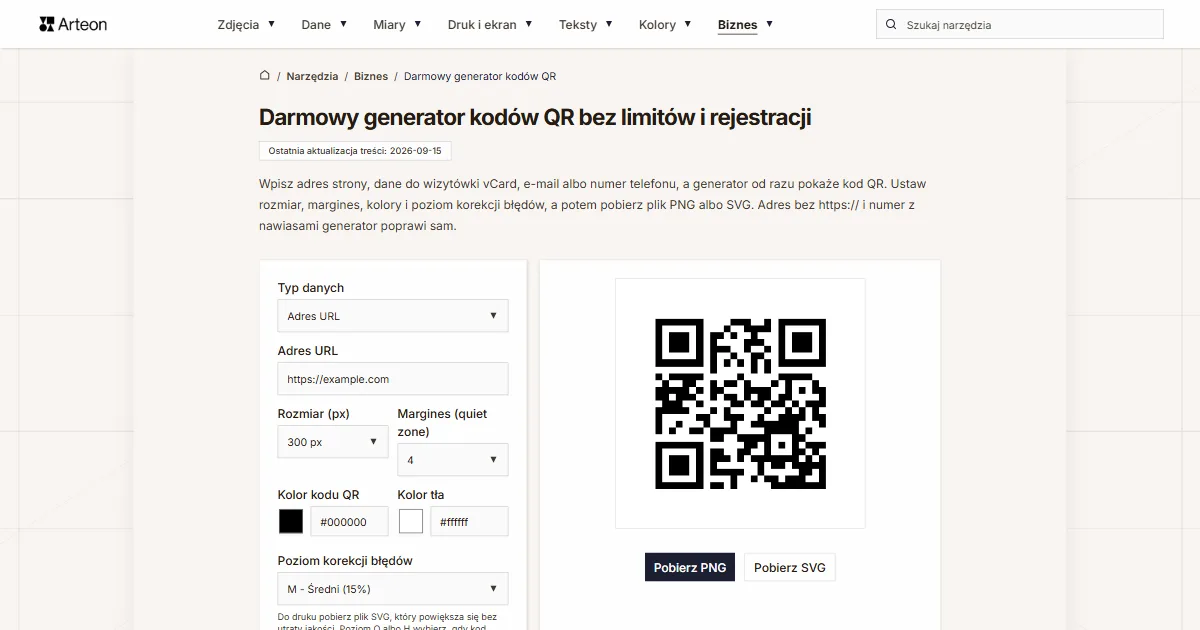 Generator kodów QR