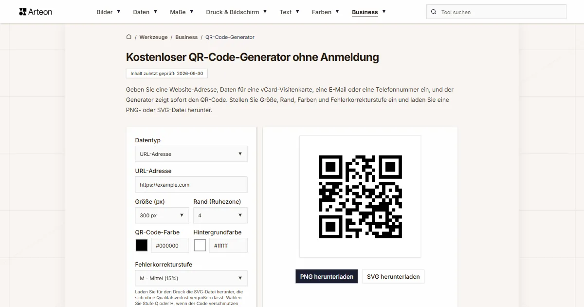 Kostenloser QR-Code-Generator