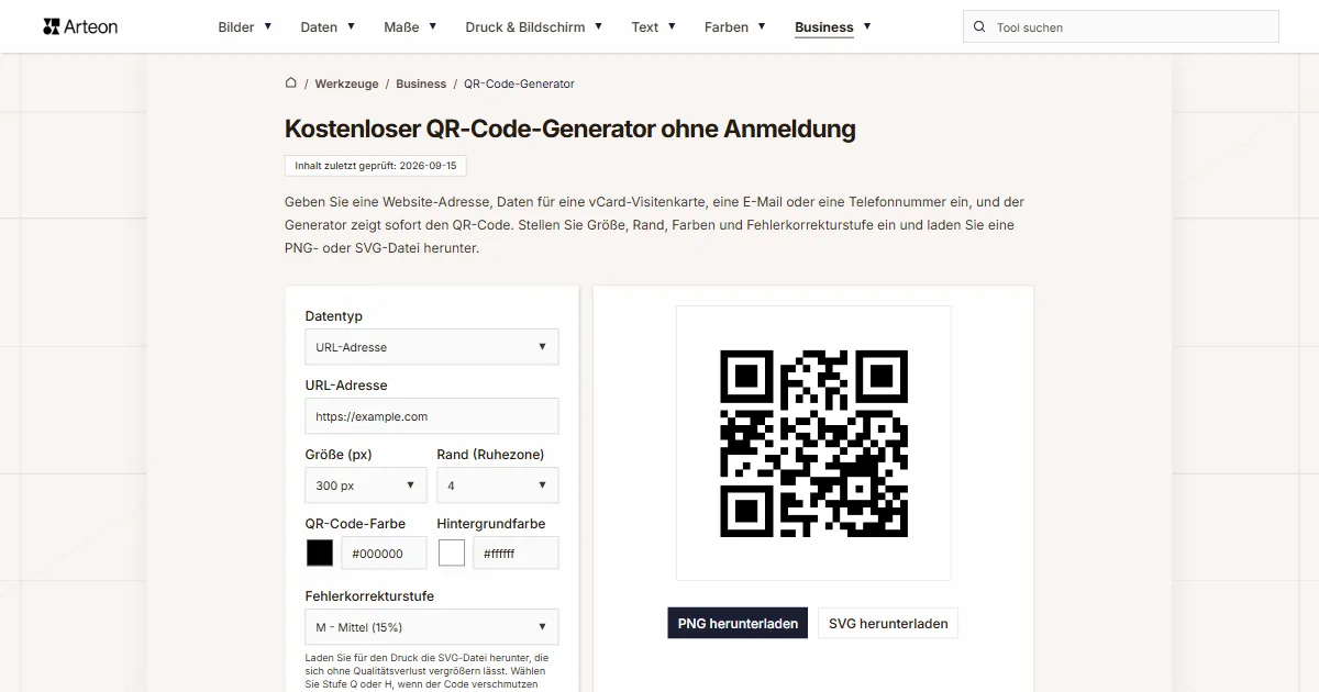 Kostenloser QR-Code-Generator