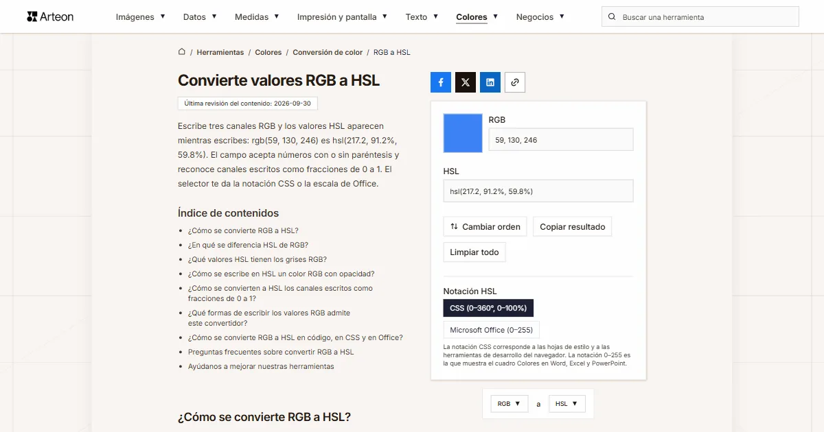 RGB a HSL