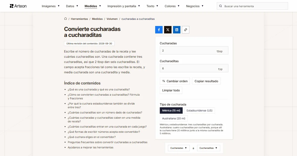 cucharadas a cucharaditas