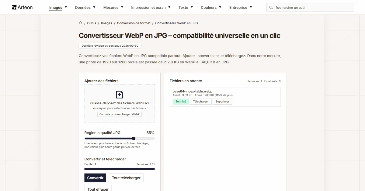 WebP en JPG
