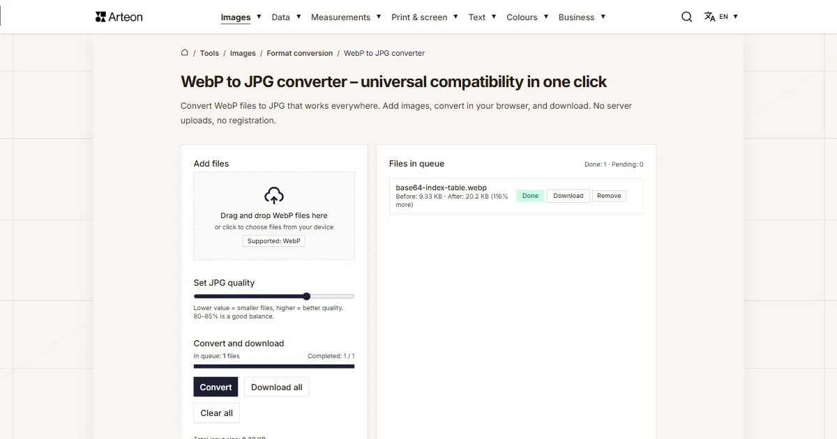 WebP to JPG