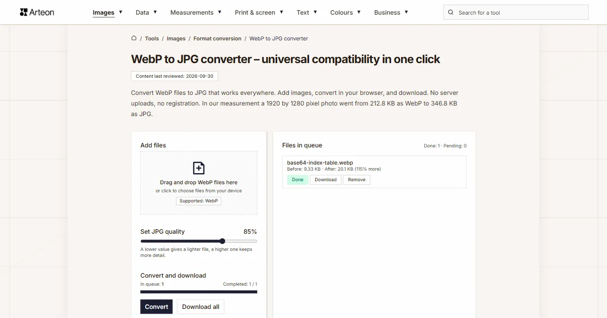 WebP to JPG