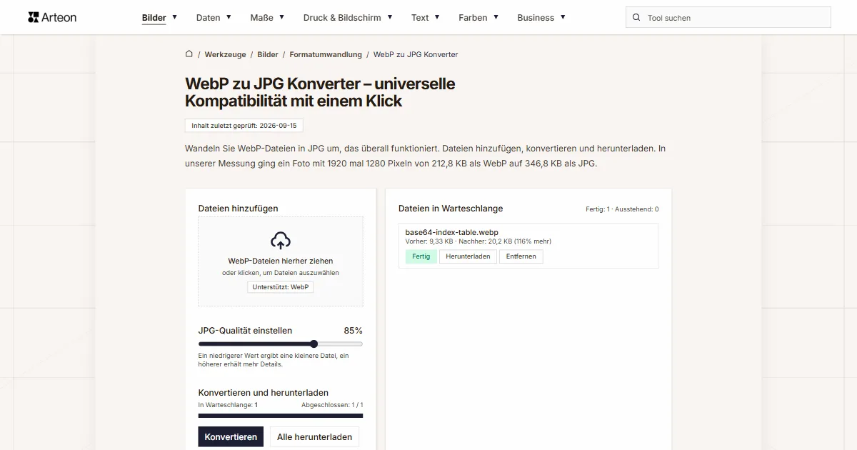 WebP zu JPG