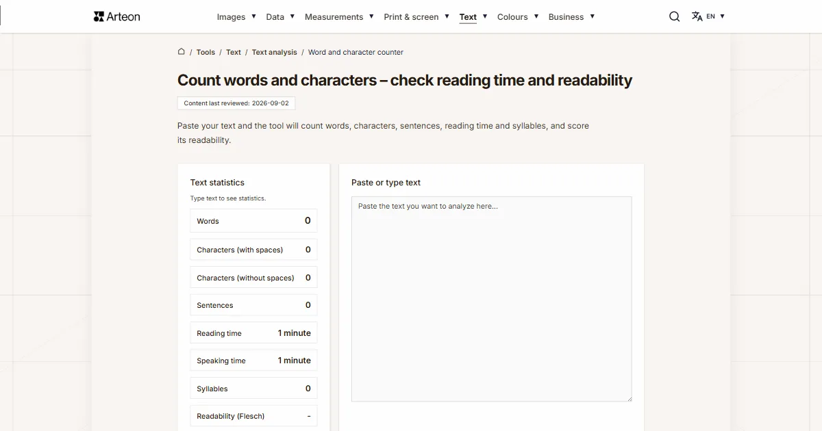 Word & character counter