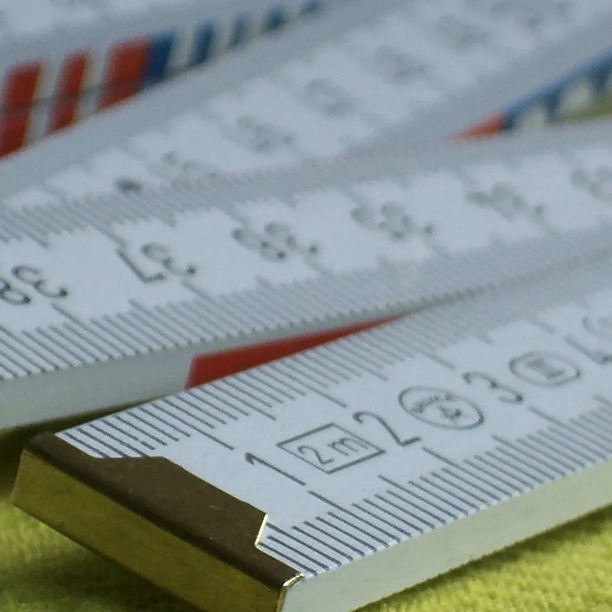 Ruler with centimetre and millimetre markings